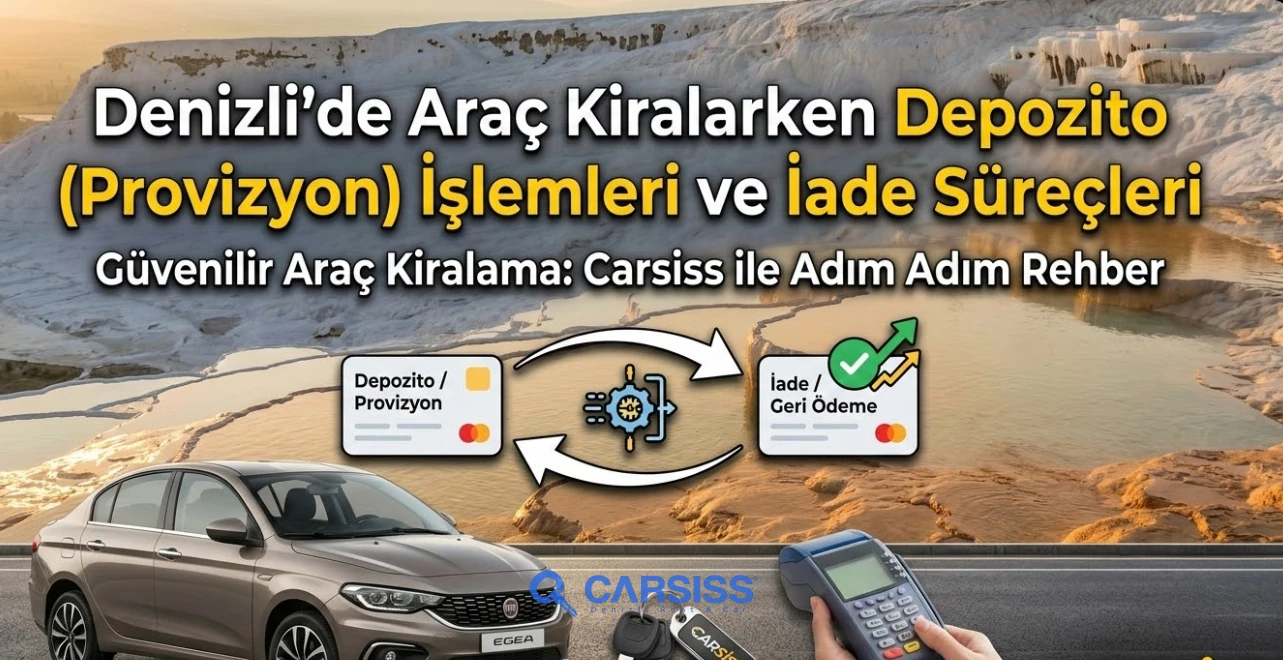 Denizli'de Araç Kiralarken Depozito (Provizyon) İşlemleri ve İade Süreçleri Nasıl İşler?