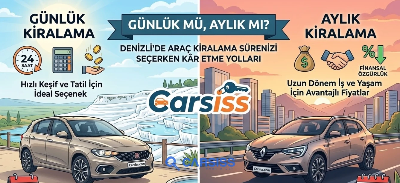 Günlük mü, Aylık mı? Denizli'de Araç Kiralama Sürenizi Seçerken Kâr Etme Yolları