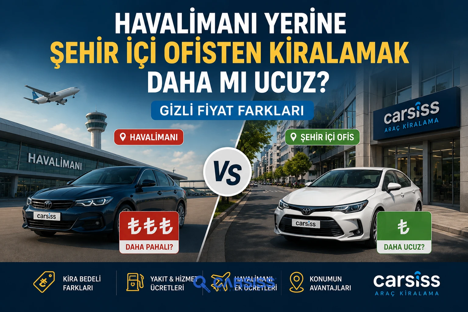 Havalimanı Yerine Şehir İçi Ofisten Kiralamak Daha mı Ucuz? Gizli Fiyat Farkları