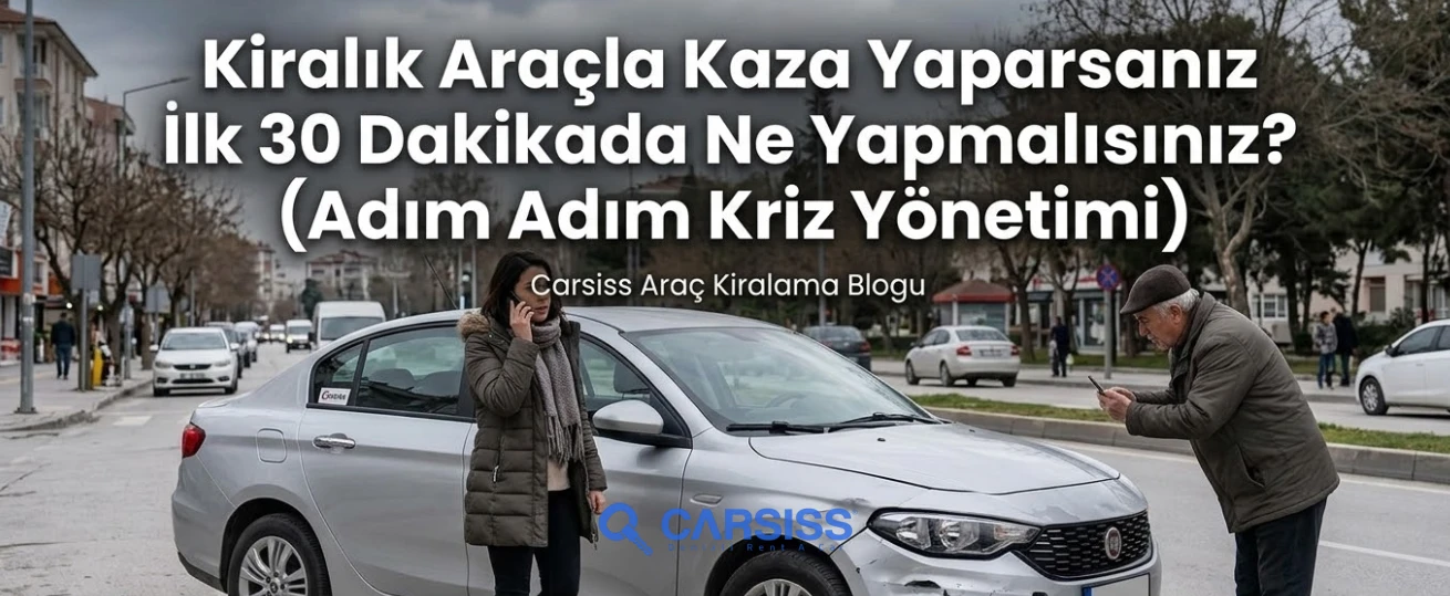 Kiralık Araçla Kaza Yaparsanız İlk 30 Dakikada Ne Yapmalısınız? (Adım Adım Kriz Yönetimi)